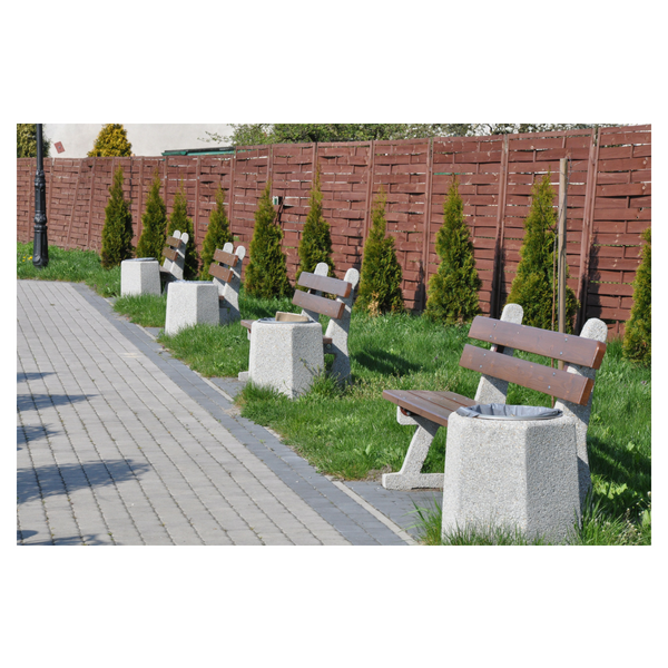 Kosz betonowy sześciokątny 40l. kod: 103