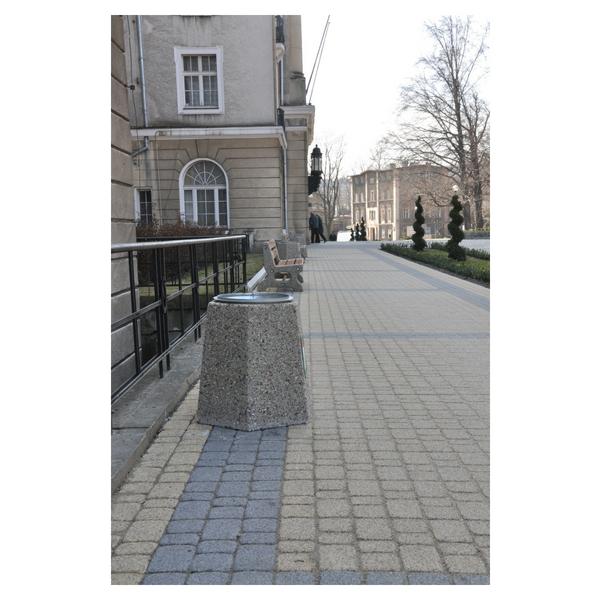 Kosz betonowy sześciokątny 40l. kod: 104