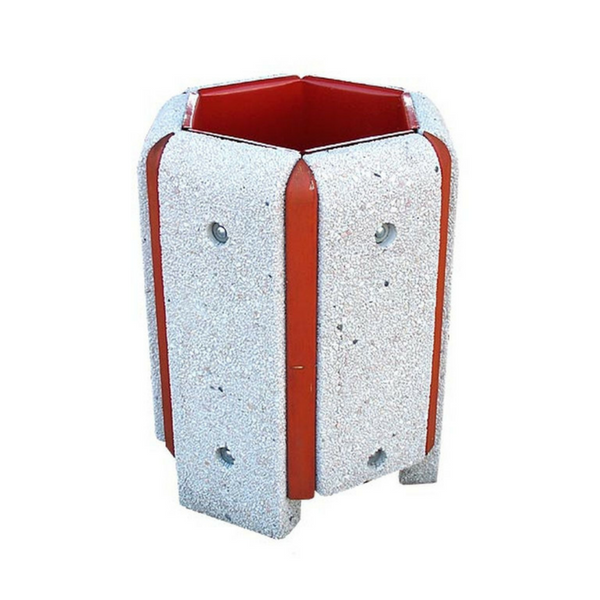 Kosz betonowo-drewniany 40l. kod: 122