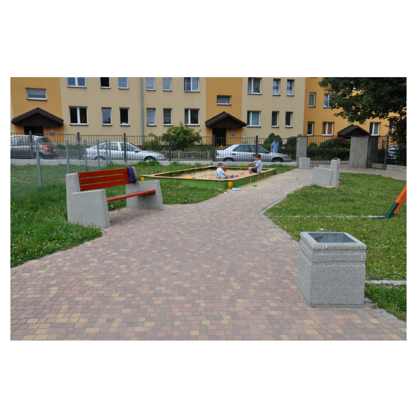 Kosz betonowy kwadratowy 40l. kod: 126