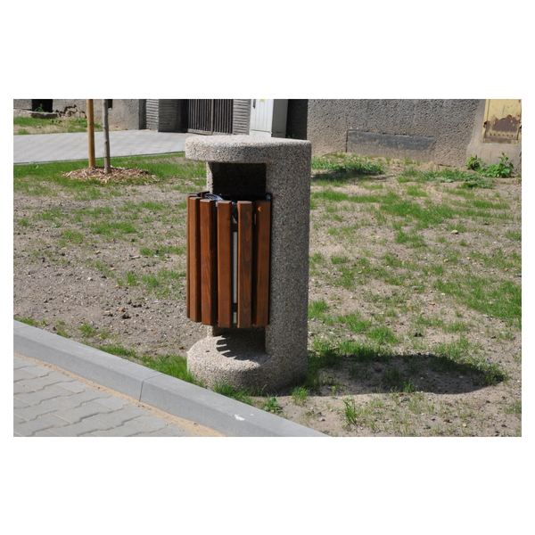Kosz betonowo-drewniany “Pingwin 2” 36l. kod: 135