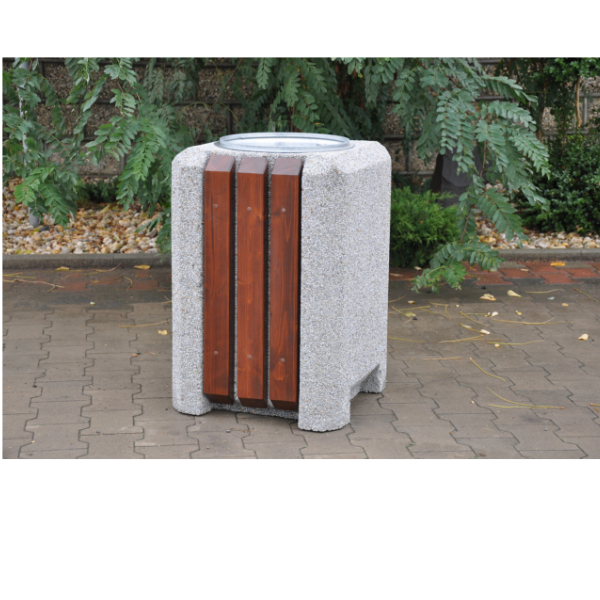 Kosz betonowo-drewniany 40l. kod: 139