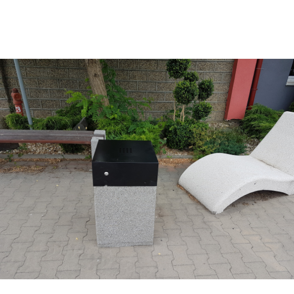 Kosz betonowy z daszkiem 40l. kod: 155
