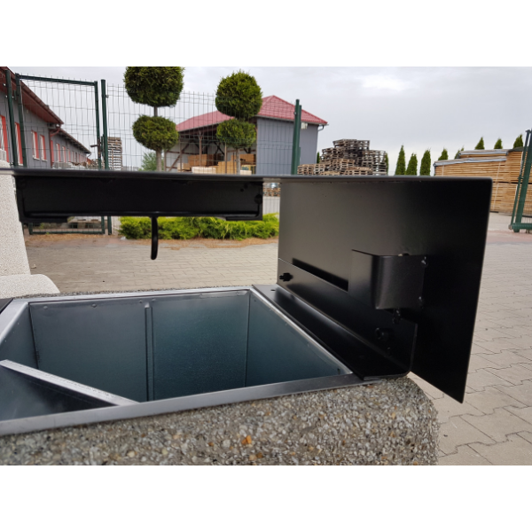 Kosz betonowy z daszkiem 40l. kod: 155