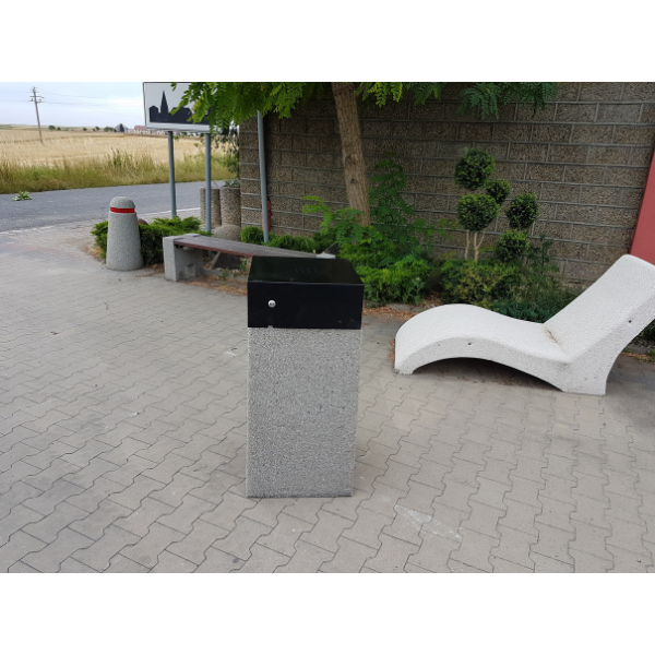 Kosz betonowy z daszkiem 70l. kod: 156