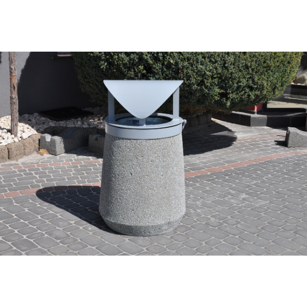 Kosz betonowy z daszkiem 70l. kod: 158