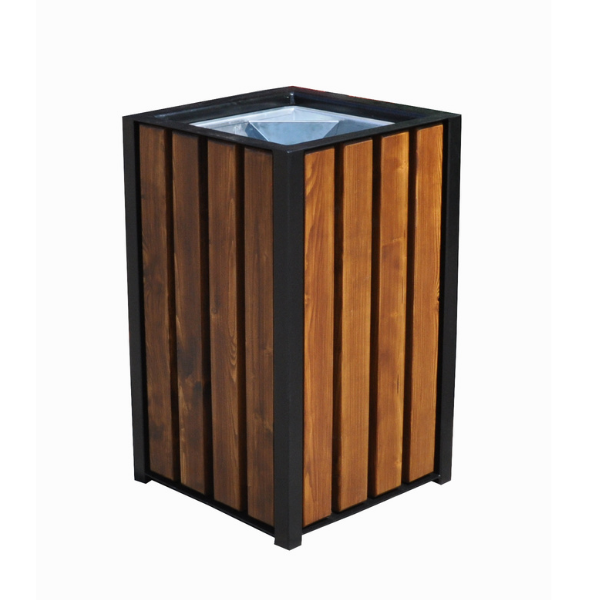 Kosz stalowo-drewniany 70l. kod: 161