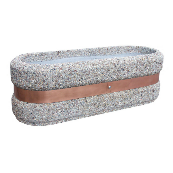 Donica betonowa owalna 120x40x40 kod: 217