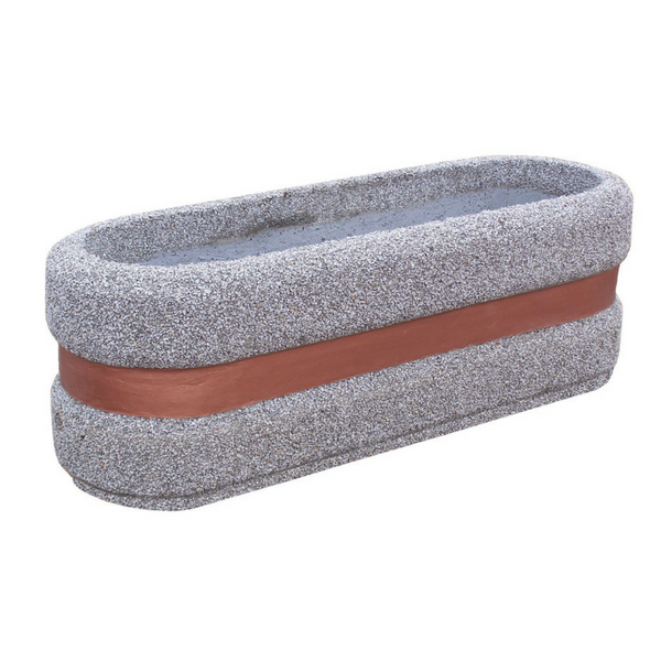 Donica betonowa owalna 120x40x40 kod: 218