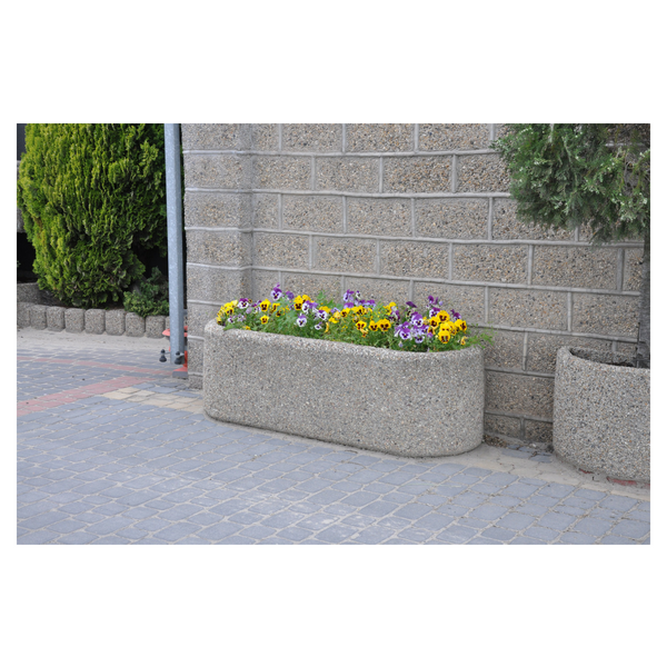 Donica betonowa owalna 150x60x50 kod: 219