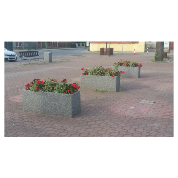 Donica betonowa prostokątna 125x40x50 kod: 252