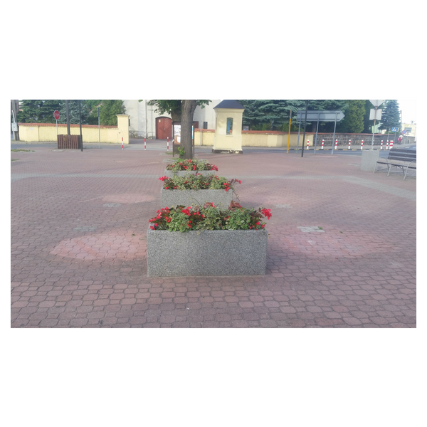 Donica betonowa prostokątna 125x40x50 kod: 252