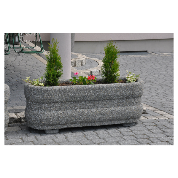 Donica betonowa owalna 120x40x40 kod: 261