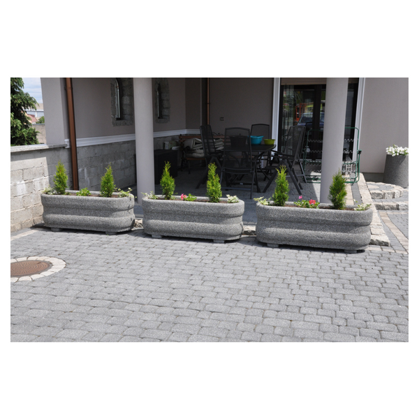 Donica betonowa owalna 120x40x40 kod: 261