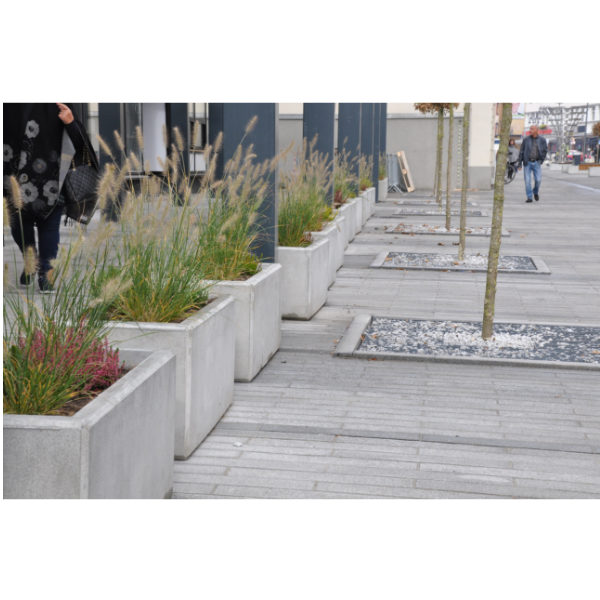 Donica prostokątna z betonu archit. 100x50x45 kod: 287