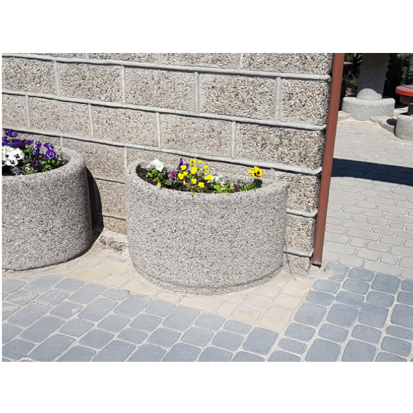 Donica betonowa półokrągła śr. 80 cm kod: 288