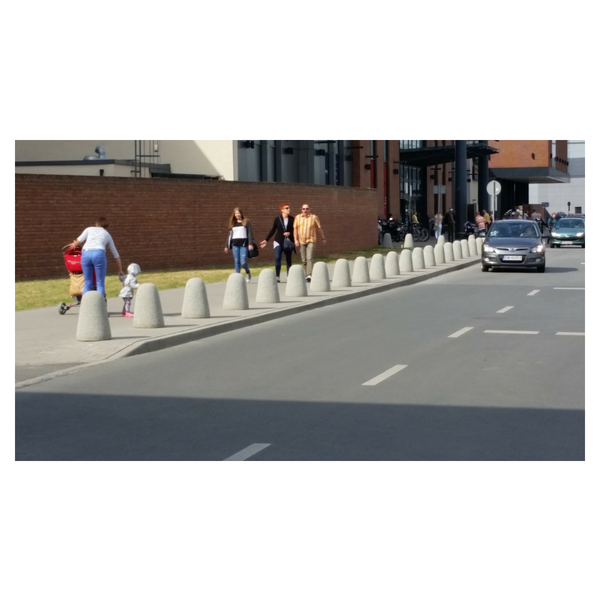 Betonowy słupek parkingowy wys. 60cm Ø 27/40cm kod: 305