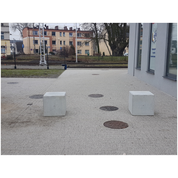 Słupek z betonu archit. 50x50cm wys. 50cm kod: 346