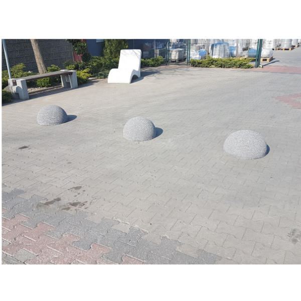 Betonowy słupek parkingowy półkula wys. 26cm Ø 50cm kod: 348