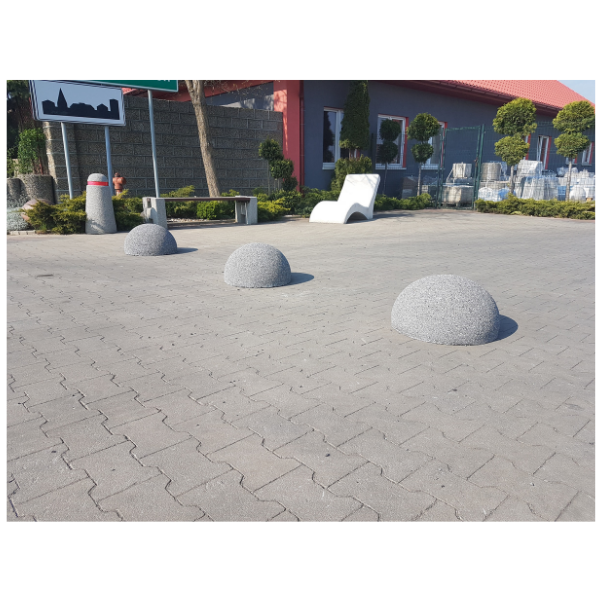 Betonowy słupek parkingowy półkula wys. 26cm Ø 50cm kod: 348