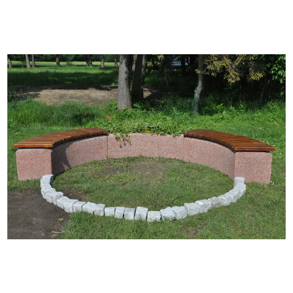 Ławka betonowa łukowa 157×45 wys. 46 kod: 411