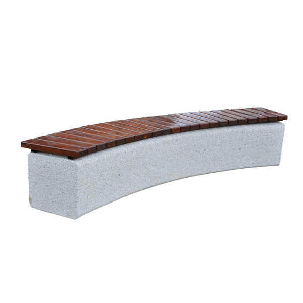 Ławka betonowa łukowa 230×45 wys. 46 kod: 422