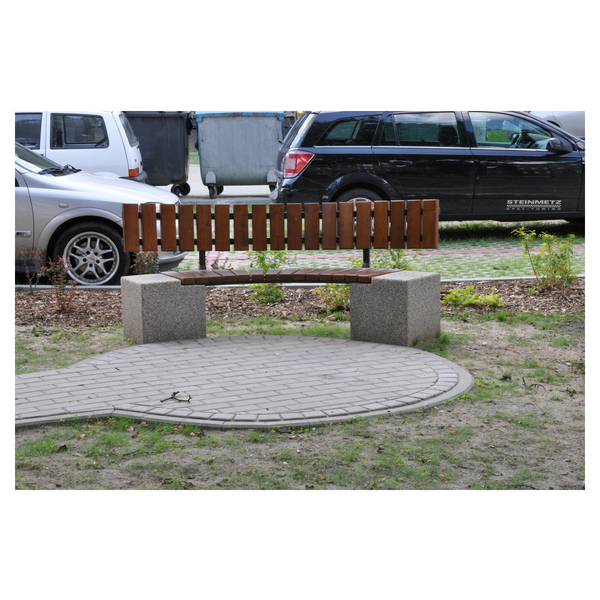 Ławka betonowa łukowa 175×40 wys. 80 kod: 442