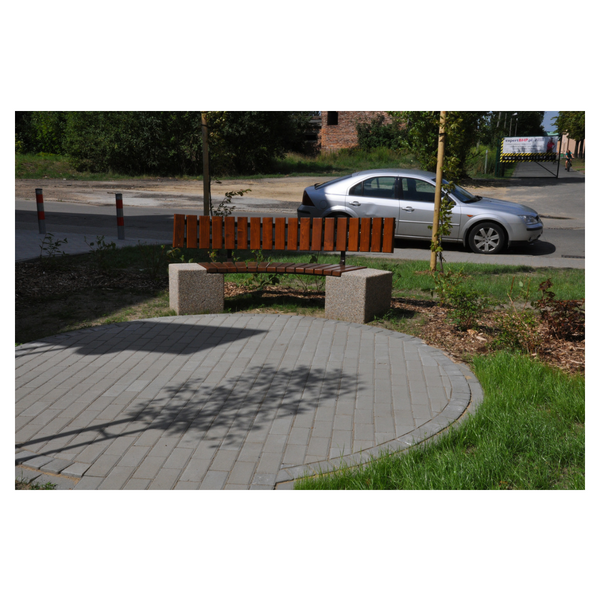 Ławka betonowa łukowa 175×40 wys. 80 kod: 442