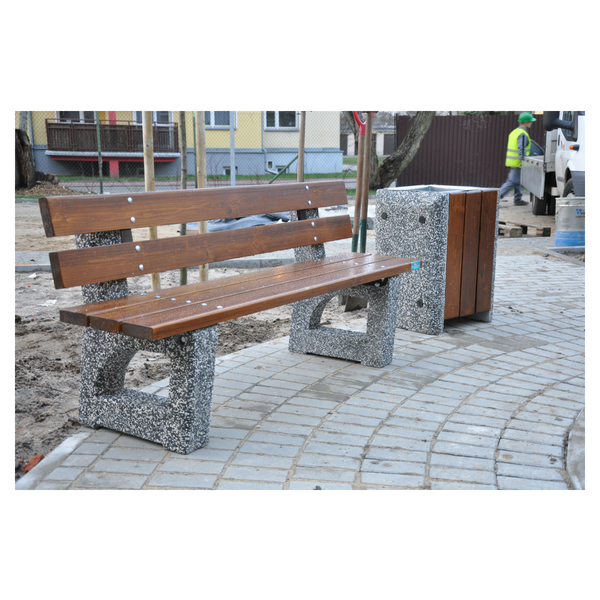 Ławka betonowa 175×40 wys. 78 kod: 443