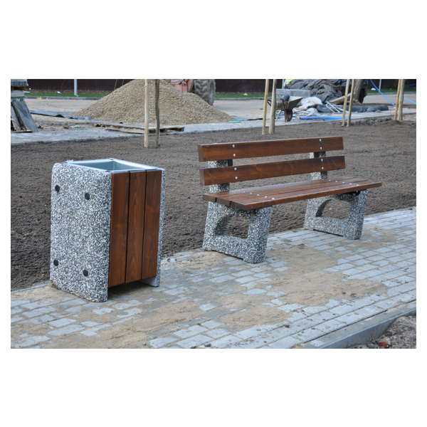 Ławka betonowa 175×40 wys. 78 kod: 443