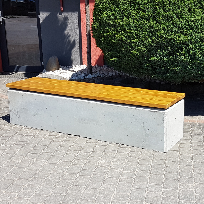 Ławka z betonu archit. 200×50 wys. 48 kod: 473B