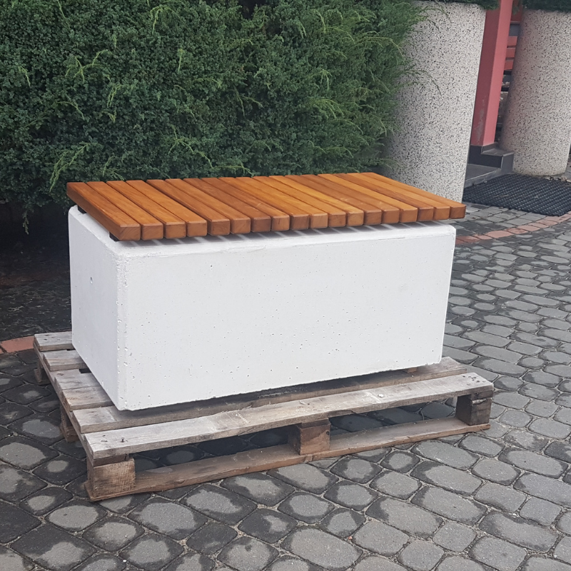Ławka z betonu archit. 100×50 wys. 48 kod: 476B