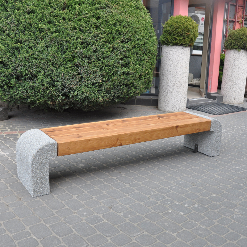 Ławka betonowa 215×44 wys. 43 kod: 485