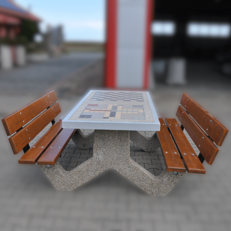 Betonowy stół do gry w szachy/chińczyka kod: 527 z op.
