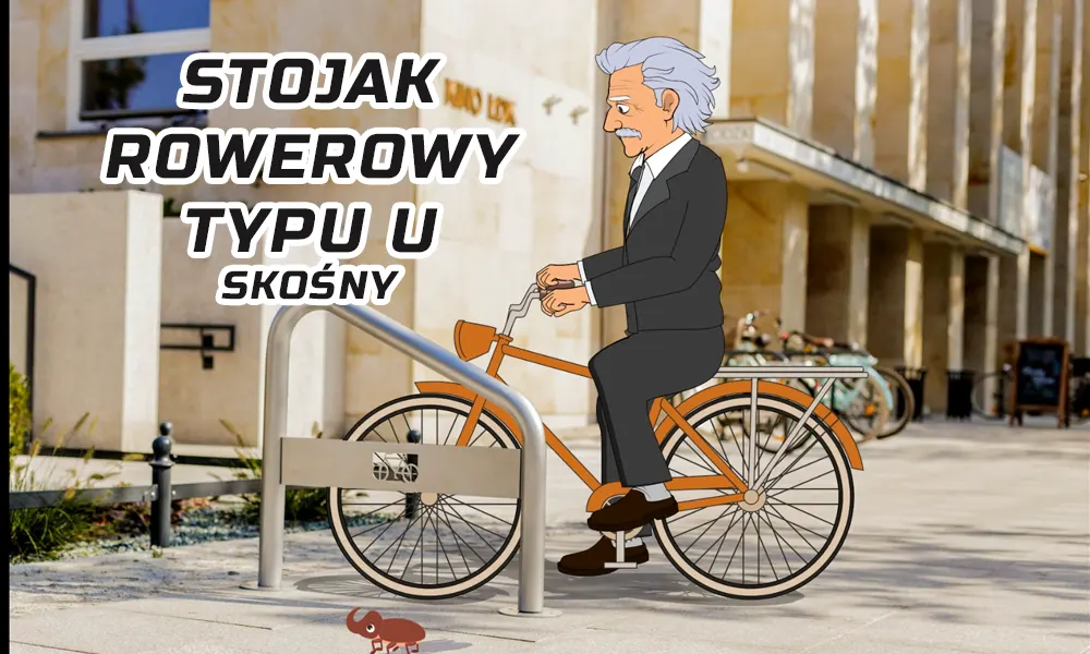 Stojak rowerowy typu U skośny