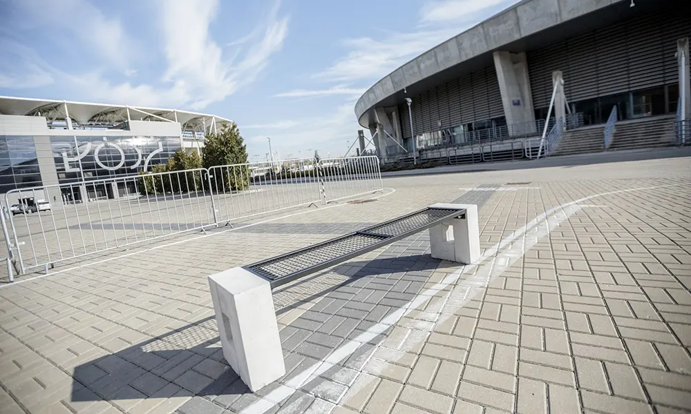 Ławka parkowa Roma Solid bez oparcia