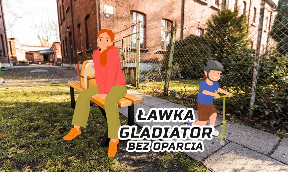 Ławka parkowa Gladiator bez oparcia
