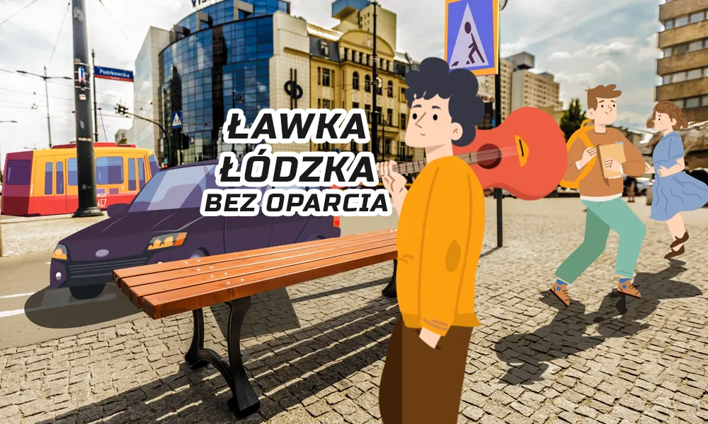 Ławka parkowa Łódzka bez oparcia