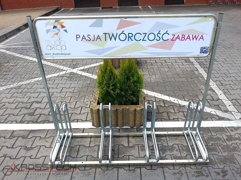 Stojak na rowery RAD-4 z reklamą