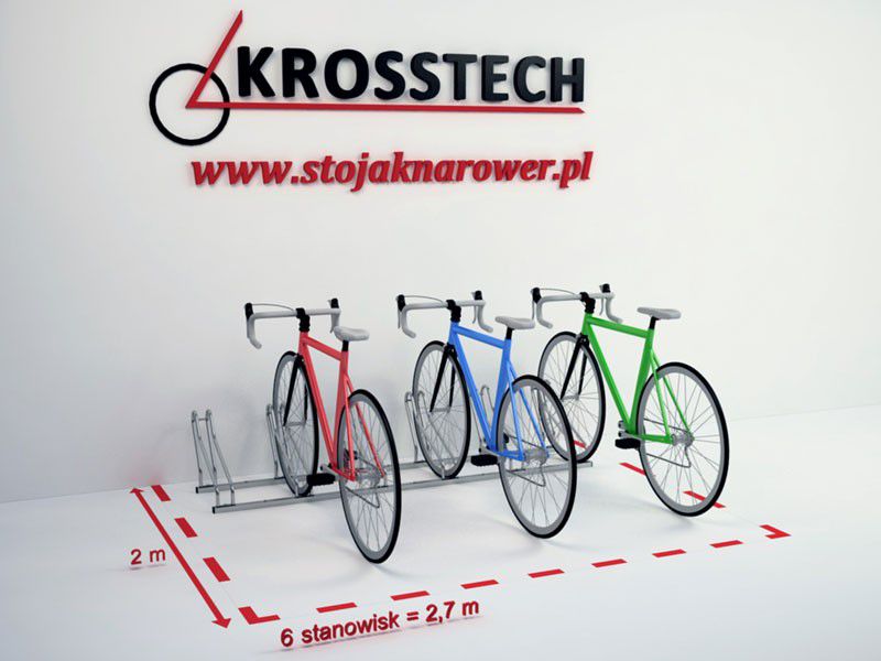 Stojak na rowery CROSS-6 z reklamą