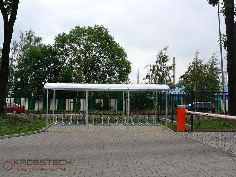 Wiata rowerowa "Zorza" tylko zadaszona na 15 rowerów / 630cm