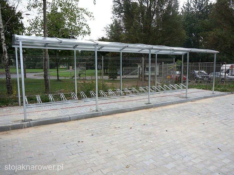 Wiata rowerowa "Zorza" tylko zadaszona na 20 rowerów / 840cm