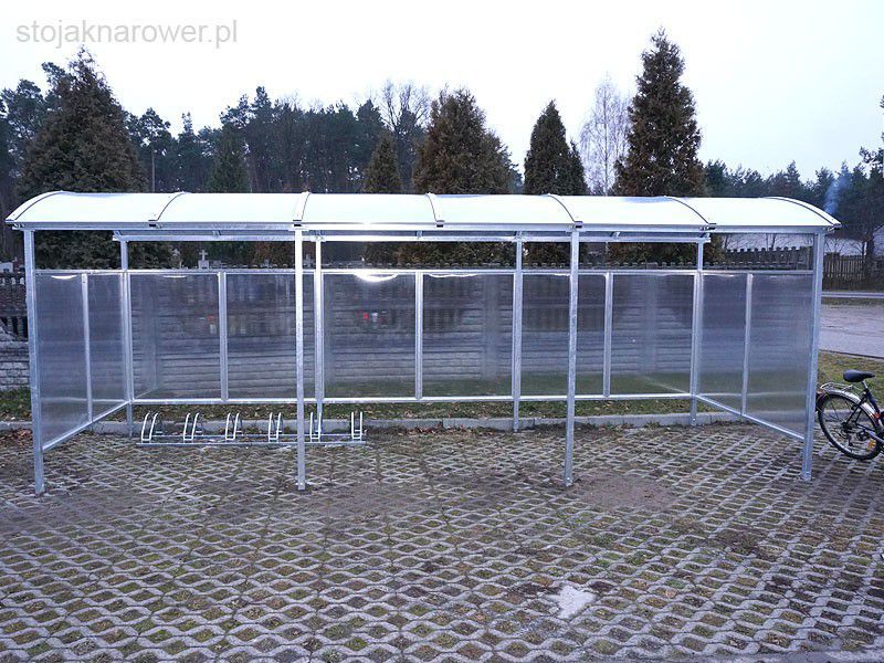 Wiata rowerowa "Zorza" zabudowana na 15 rowerów / 630cm