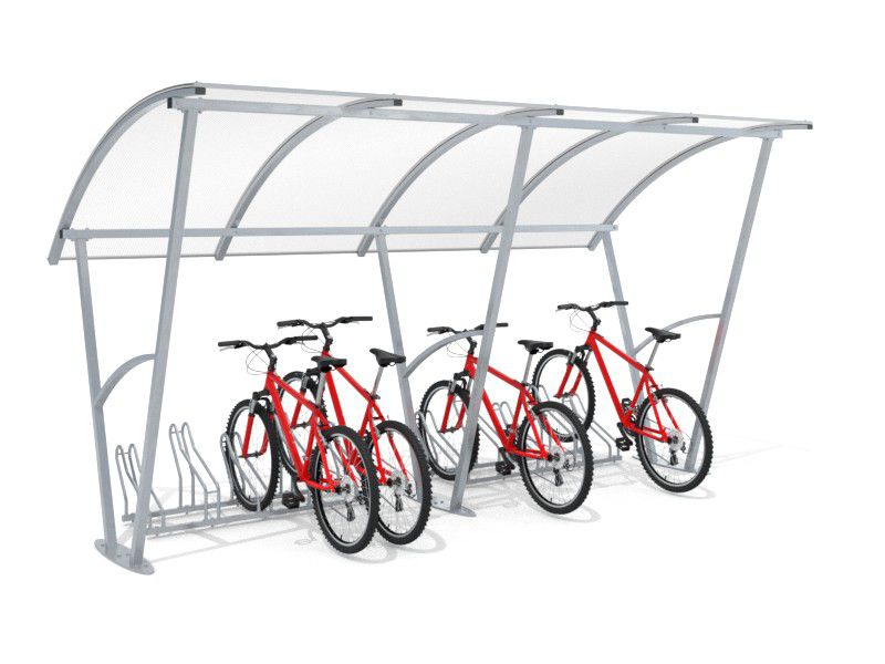 Wiata rowerowa "Świt" tylko zadaszona na 10 rowerów / 420cm