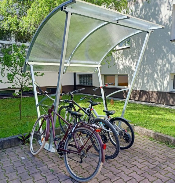 Wiata rowerowa "Świt" tylko zadaszona na 5 rowerów / 210cm