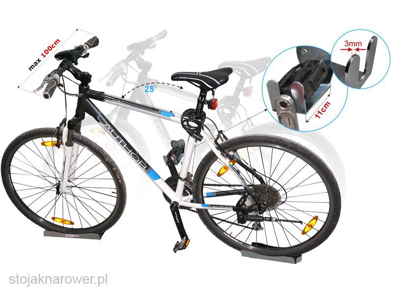 Wieszak na rower CASE srebrny (kompatybilny z SPD)