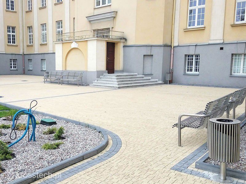 Ławka Szafir I z oparciem nierdzewka