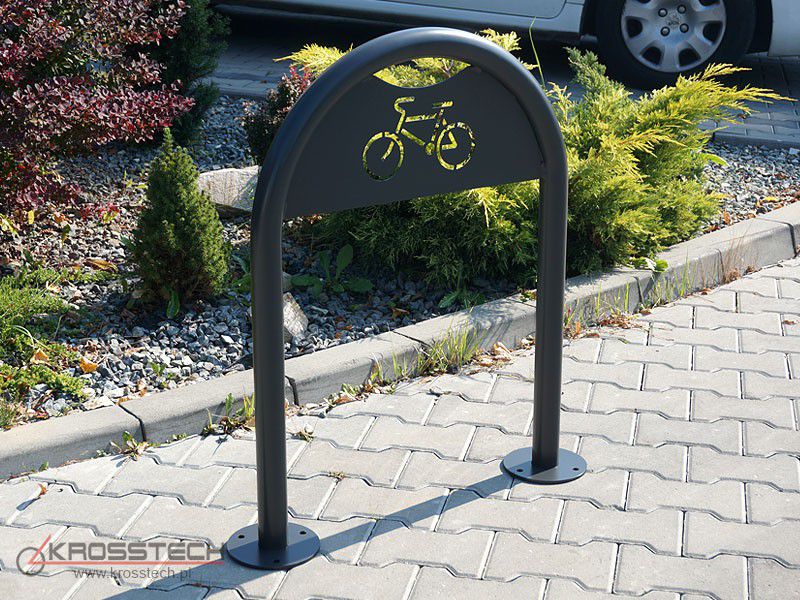 Stojak rowerowy U "Łuczek B" z tabliczką