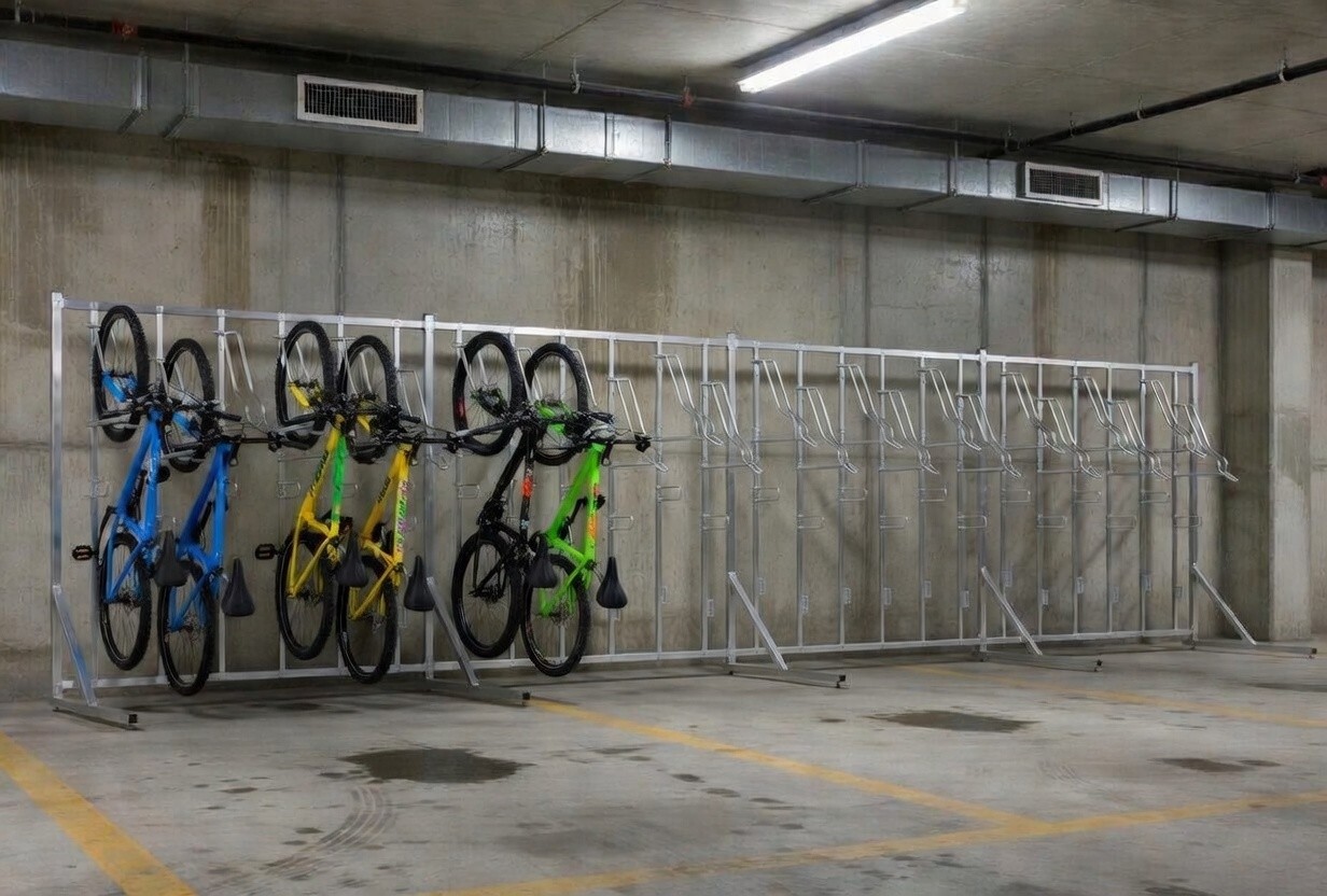 Wieszak LIFT PREMIUM-24 (24 stanowisk) z konstrukcją i uchwytami