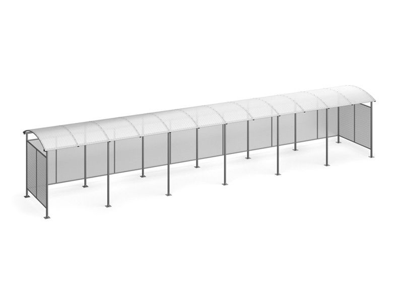 Wiata rowerowa "Zorza" zabudowana na 30 rowerów / 1260cm